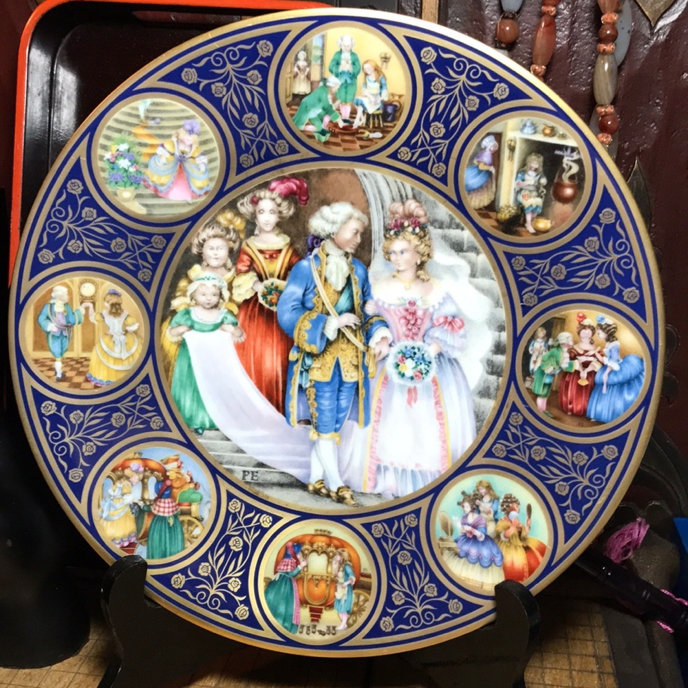 1978 Pauline Ellison Par Haviland Limoges France Porcelain Franklin 9.5”D Plate